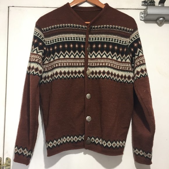 VINTAGE TYROL WOOL CARDIGAN SWEATER SIZE S - Picture 1 of 9